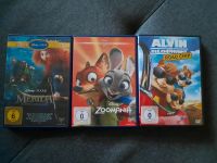 DVD's Merida, Zoomania & Alvin und die Chipmunks Road Chip Schleswig-Holstein - Lübeck Vorschau