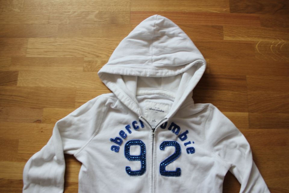 Abercrombie & Fitch Hoodie weiß Glitzer Kids XL / 158 in Dortmund