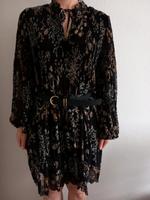 Kleid langarm schwarz  Blumen mit Gürtel Größe L Hessen - Bad Salzschlirf Vorschau