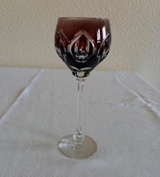 Kristall  Weinglas,  lila Überfang, Geschirr Brandenburg - Cottbus Vorschau