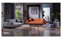 3+2+1 Sofa Couch Wohnlandschaft + Chesterfield + Bettfunktion Bayern - Weilbach Vorschau