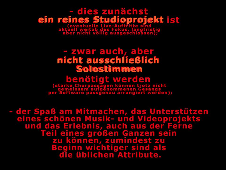 Sängerin gesucht (mehrere) – und auch vielleicht ein, zwei Sänger in Dinslaken