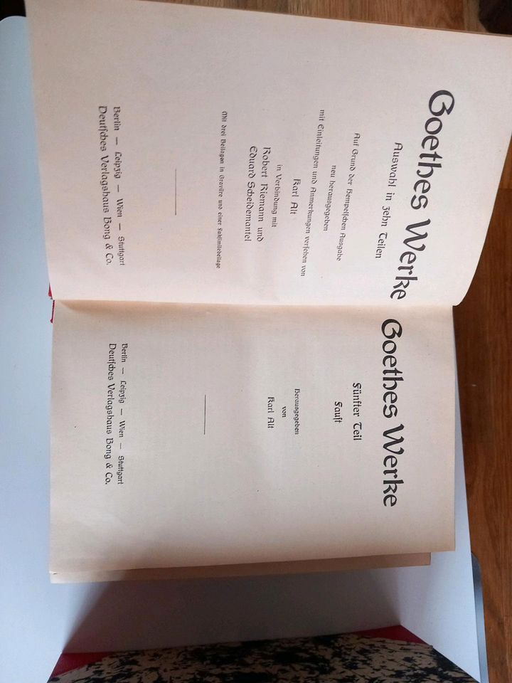 5 Bücher Goethes Werke in Winterlingen