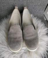 ECCO Loafer taupe Rauleder Gr. 41 - Slipper grau Nordrhein-Westfalen - Hückeswagen Vorschau