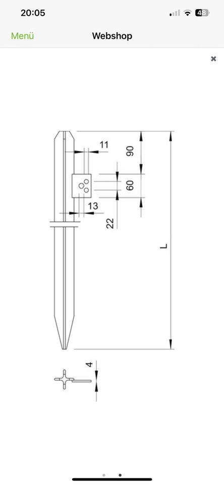 Kreuzerder 1 Meter für zb. Notstrom Aggregat/ Baustromverteiler/ in Heiligenhaus