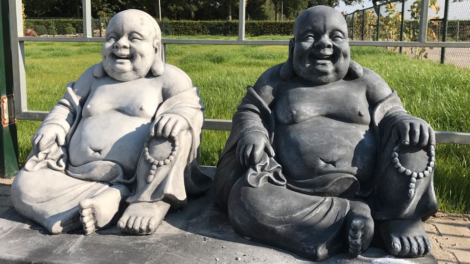 XL 140kg Glücksbuddha dicker lachender Happy Buddha Tempelbuddha in Karlsruhe