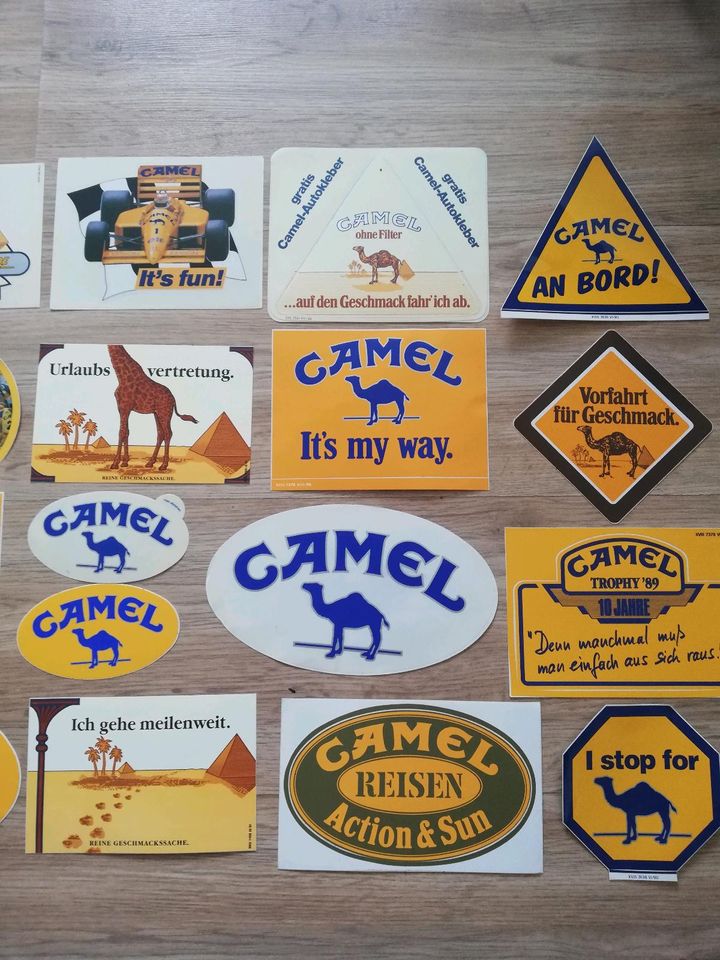 Camel Aufkleber Sticker 80er Oldtimer Motorsport Sammlung in Weinböhla