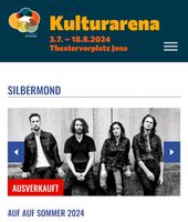Suche 1 Ticket für Silbermond, Kulturarena Jena am 8.8.2024 Thüringen - Weimar Vorschau