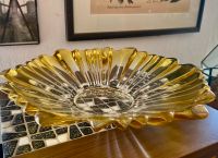 Große Vintage Sonnen Glasschale, gelbe Strahlen 31cm 60/70er Nordrhein-Westfalen - Oberhausen Vorschau