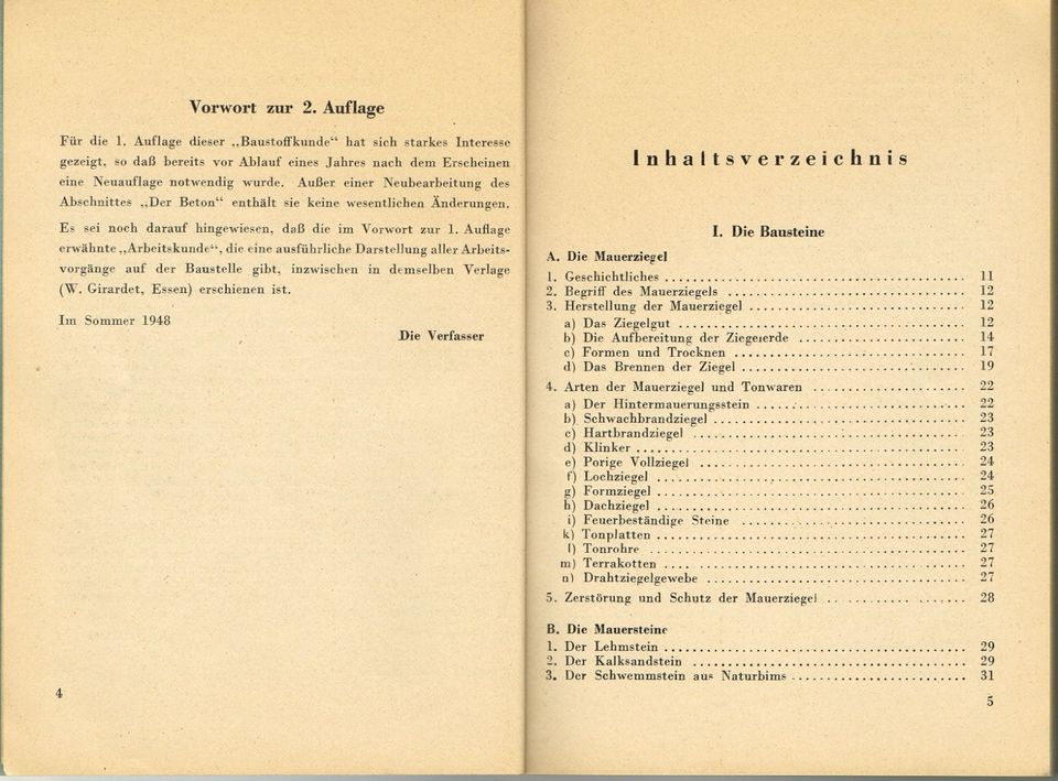 Baustoffkunde für das Baugewerbe, Lümmen/Korth 1948  antiquarisch in Mülheim (Ruhr)