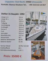 Dehler 31 Segeljacht Schleswig-Holstein - Glücksburg Vorschau