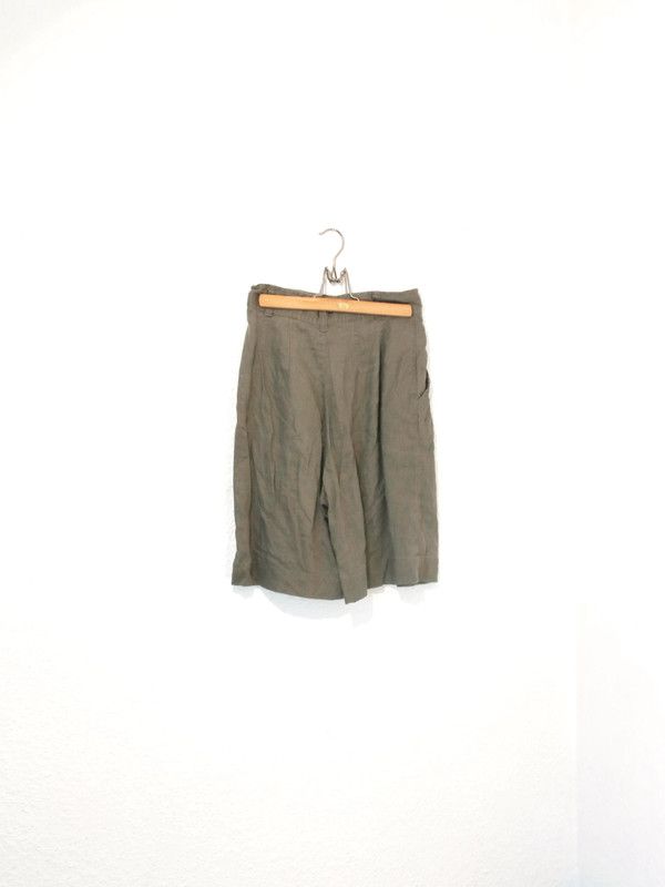 Leinen High Waist Business Shorts Skort khaki super high rise XS in Münchberg