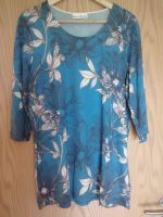 Pulli, Feinstrick, Gr. 42, Blau mit Floralem Motiv Nordrhein-Westfalen - Eitorf Vorschau