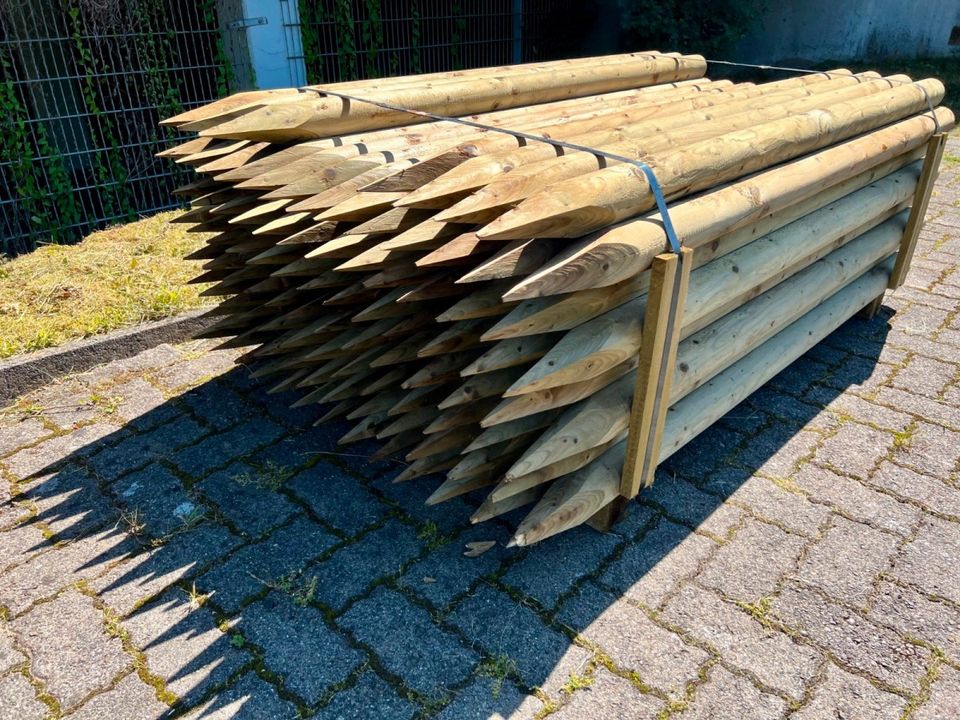 Pfosten Pfähle Zaunpfähle Holzpfahl Baumpfahl 8 x 250 cm KDI in