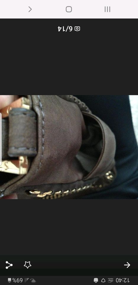 Traumhaft ❤ Tory Burch Tasche Handtasche Hobo Leder Gold Taupe in Bargteheide