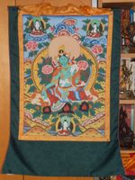 Thangka grüne Tara Indien Nepal Tibet Meditation Bayern - Hergensweiler Vorschau