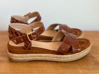 Unisa Espadrilles Sandalen Gr.38 echt Leder Plattform  braun Friedrichshain-Kreuzberg - Kreuzberg Vorschau