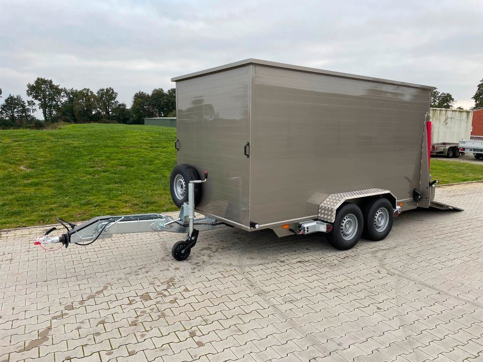 ⭐ BAOS Voll Aluminium Kofferanhänger Pkw Anhänger Aluminium Kasten Transportanhänger Hochlader Tieflader mobile Werkstatt mobiles Lager Baustelle Möbeltransport Umzug Promotion Motorradanhänger Ballon in Großenkneten