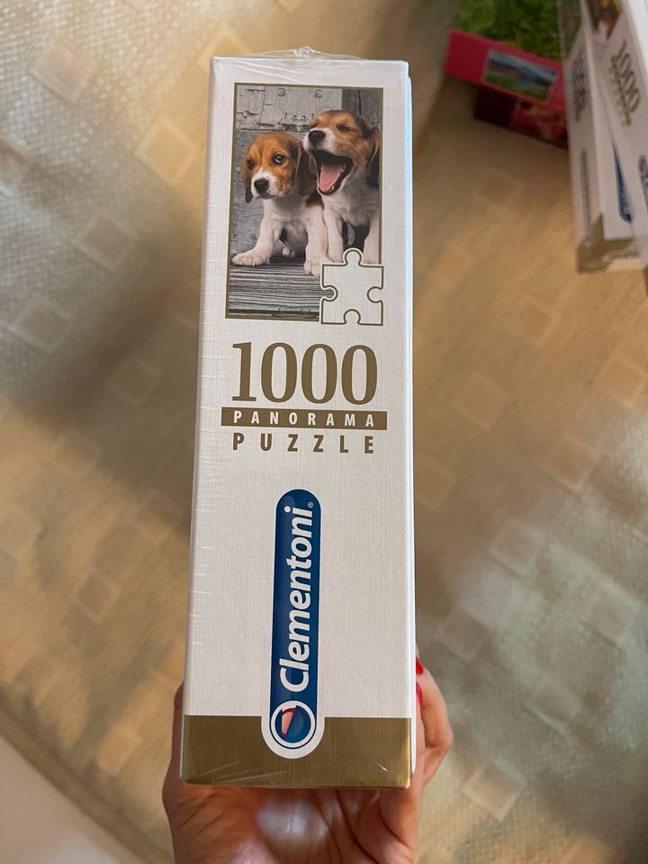 ❤️ NEU! 1000 Teile, Puzzle Hunde Welpen Clementoni Panorama in Groß-Umstadt