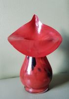 Blumenvase Blumen Vase rot mundgeblasen Orchidee Glas handgefert. Nordrhein-Westfalen - Castrop-Rauxel Vorschau