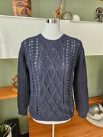 Strickpullover Loch u Zopfmuster luftig Übergang dunkelblau 34 36 Nordrhein-Westfalen - Uedem Vorschau