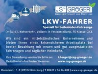 LKW-Fahrer (w/m/d) im Nahverkehr mit FS-Klasse CE für Seitenlader Bayern - Günzburg Vorschau