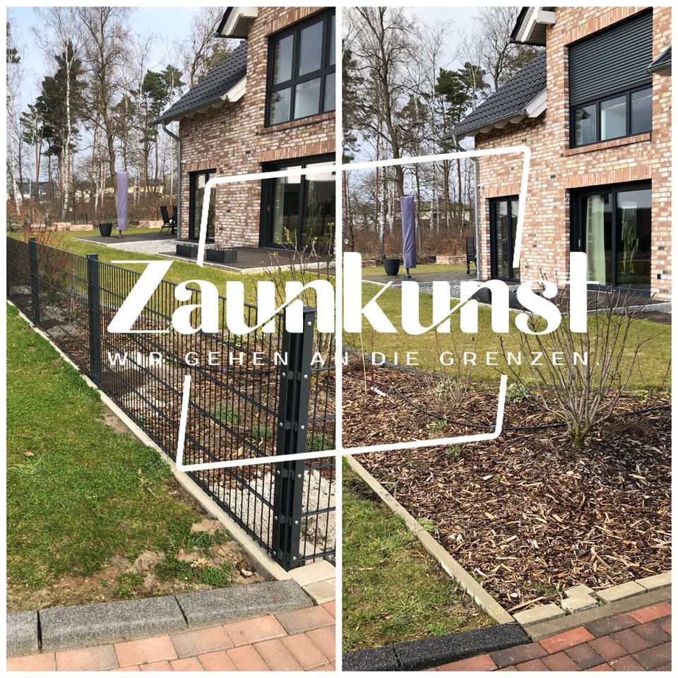 Zaunmontage von Doppelstabmatten WPC Gartentor Zaun in Gifhorn