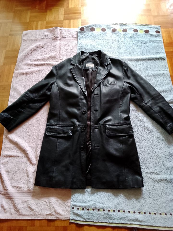 Gehrock Leder Ledermantel Lederjacke Sandro Pozzi Vintage Matrix in Wermelskirchen