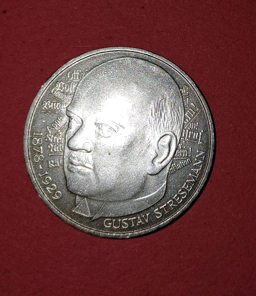 5 DM Münze Gustav Stresemann 1978 D in Neubiberg