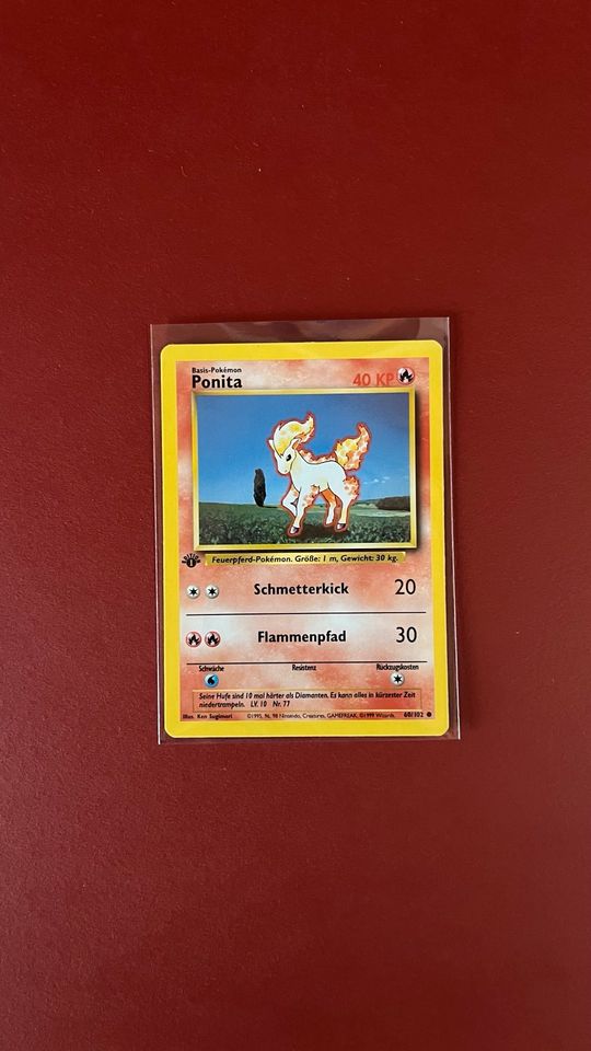 Pokémon Ponita Base Set 1. Edition 60/102 in Neuburg a.d. Donau