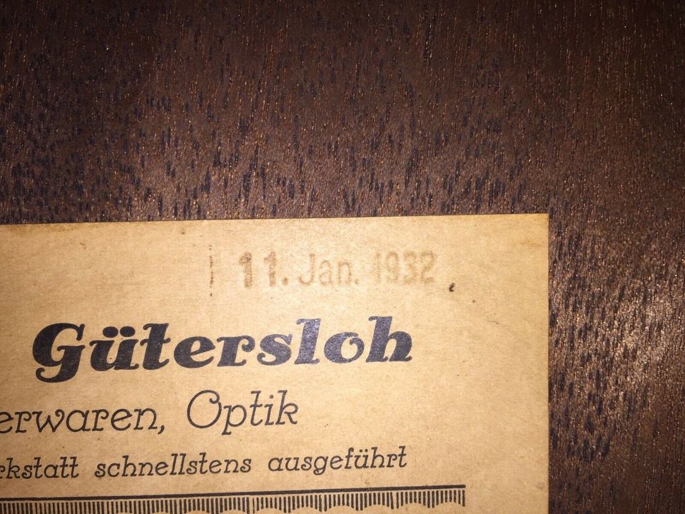 Standuhr von 1932 in Verl