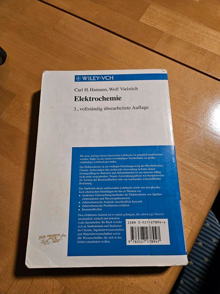 Lehrbuch Elektrochemie 3te Auflage in Erlangen