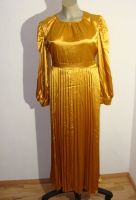 Satin Glanz Gold Gelbes langes Kleid Plissee Rockteil Gr 54/5XL Bayern - Lauingen a.d. Donau Vorschau