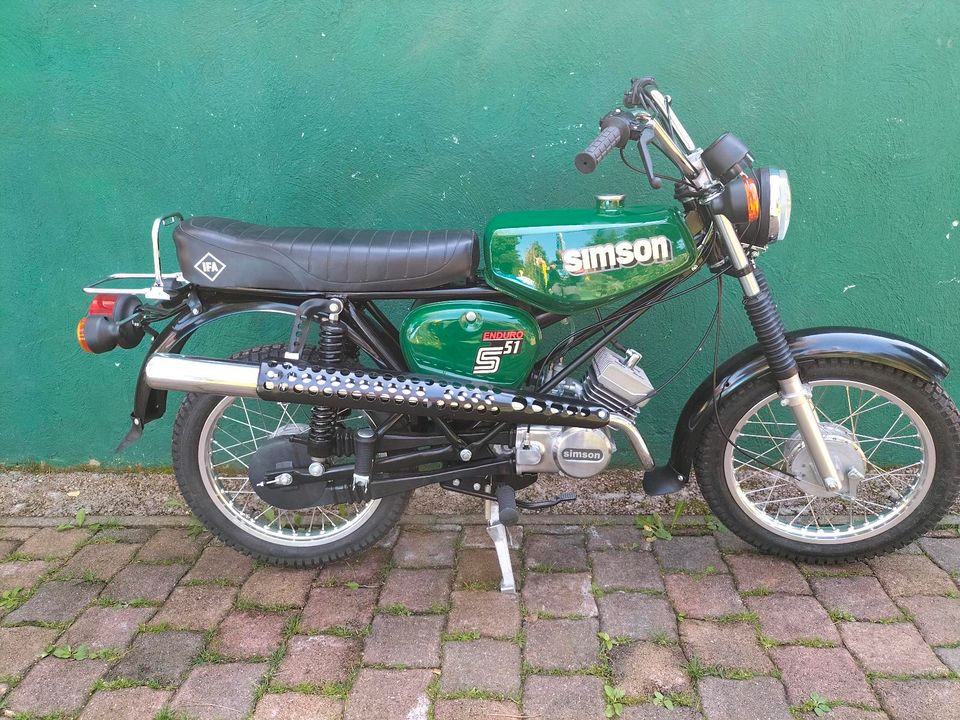 Simson S51 Enduro , Neuaufbau , Papiere , 12 Volt Vape Zündung in Nordhausen