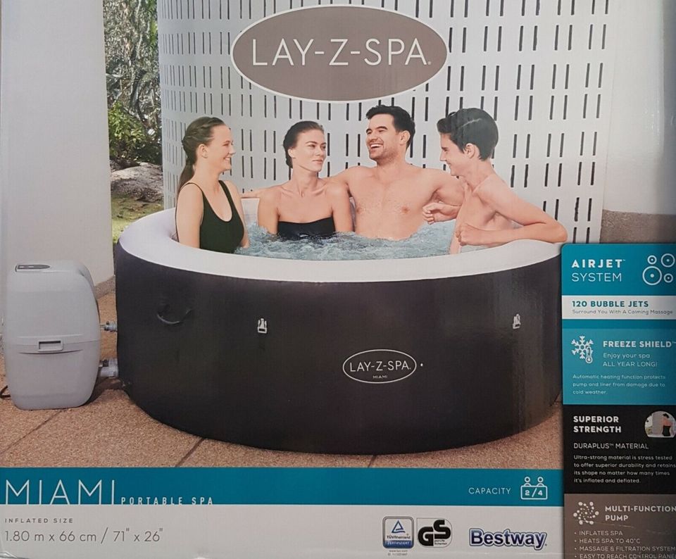 Whirlpool Miami AirJet Ø180cm Pool Bestway LAY-Z-SPA in Fischbach