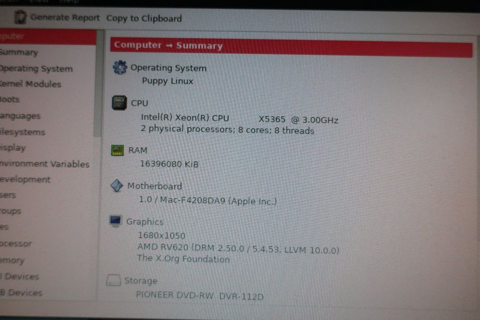 Apple MacPro 2,1 (2007), 2x Quadcore Xeon, 16GB DDR2, getestet in Rostock