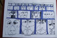 Original-Zeichnung ' Gesichter ' von Klingbeil - für Kreative Nordrhein-Westfalen - Herford Vorschau
