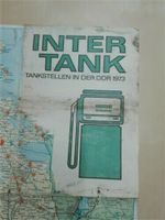 Landkarte Intertank - Tankstellen in der DDR 1973 Thüringen - Gotha Vorschau