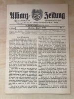 1. Ausgabe der Allianz-Zeitung von 1919 - echte Rarität! Baden-Württemberg - Mainhardt Vorschau