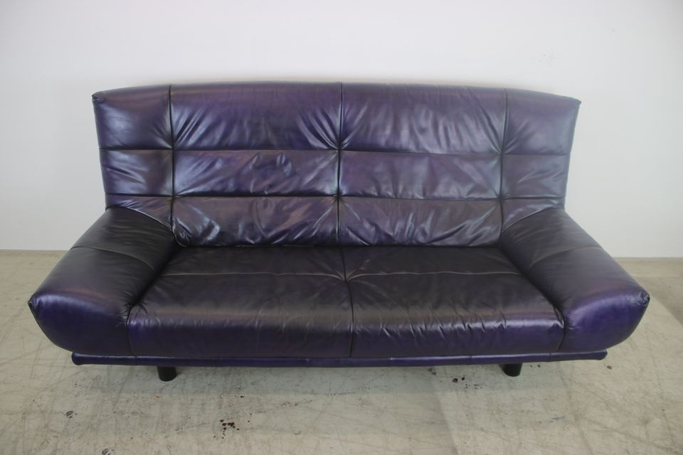 Rolf Benz Sofa BMP Dunkel Lila Schwarz Designer Couch Echt Leder in Berlin