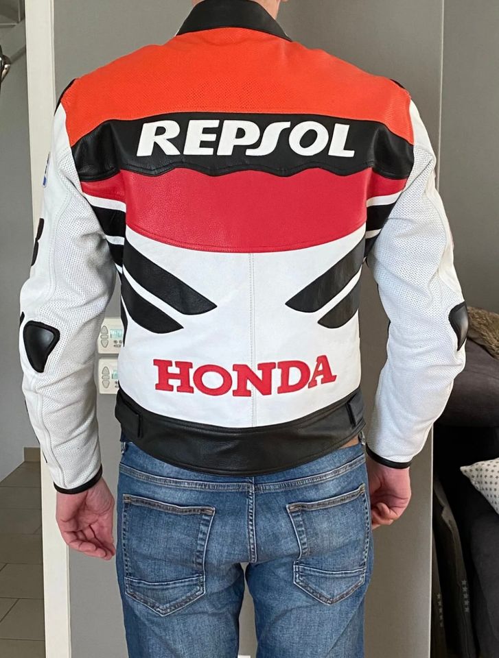 Honda Repsol Motorrad Lederjacke Herren MotoGP Größe M EU50 in Hamburg