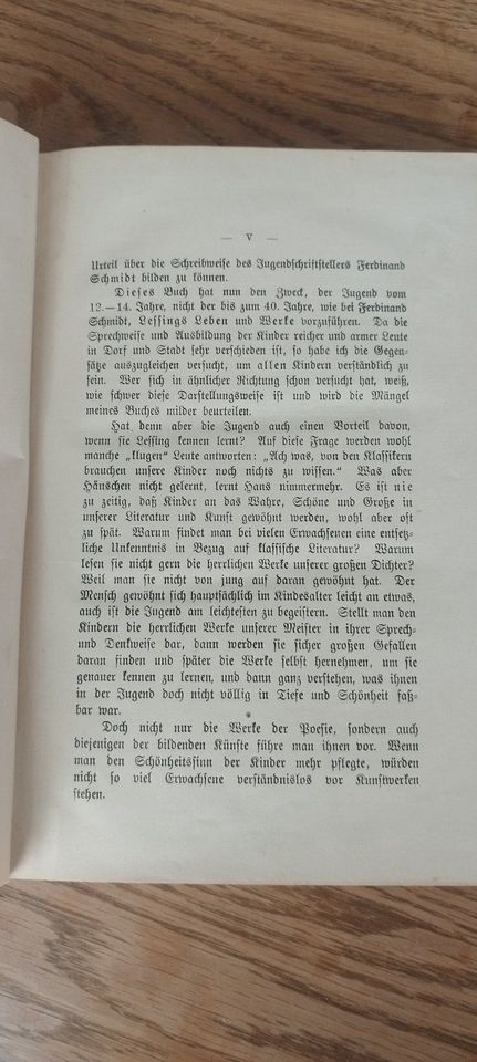 Lessing  " Sein Leben und seine Werke   für die Jugend von 1904 in Walldorf