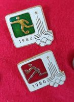 Zwei schöne seltene Pins Anstecker Olympia Moskau 1980 Vintage Nordrhein-Westfalen - Hiddenhausen Vorschau