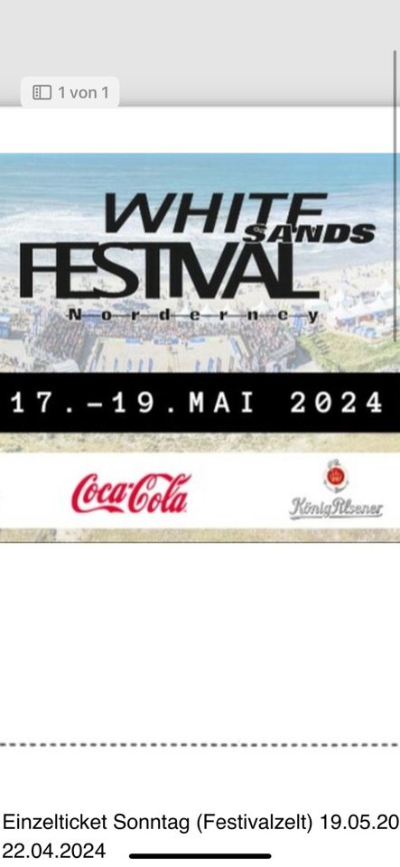 2 Tickets fürs Festivalzelt Sonntag in Alfter
