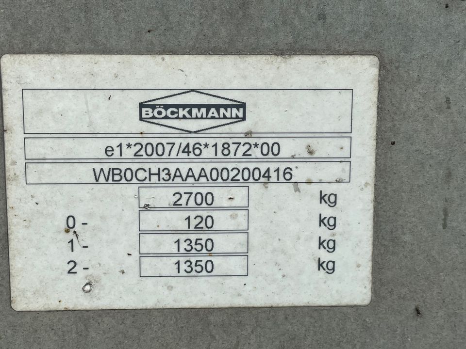 Pritsche,Plattenhänger,Böckmann HL-AL 6221/27 DC P, in Erfurt