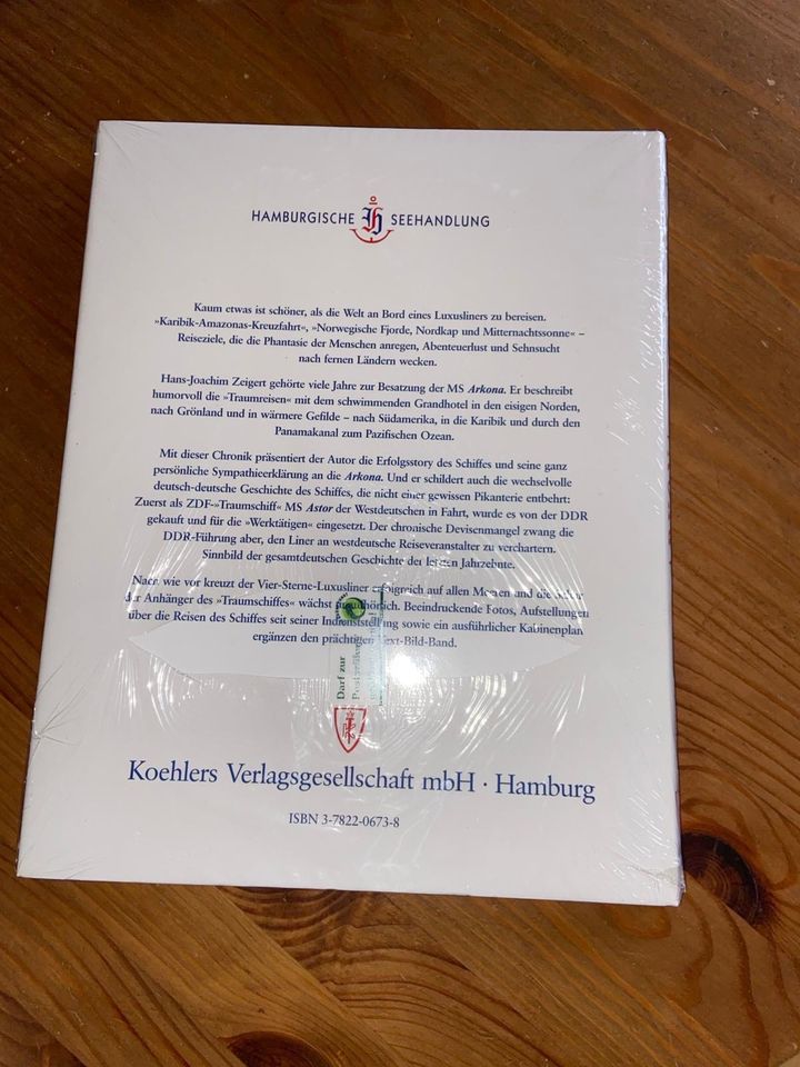 Kreuzfahrtschiffbuch: Ms Arkona, Original verpackt in Hamburg