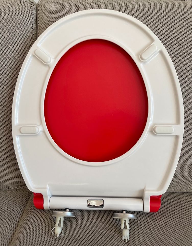 Toiletten- WC- Klodeckel Absenkautomatik Klobrille rot weiß in Regensburg