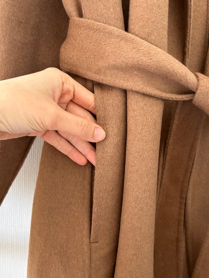 Mango Damen Wollmantel Kimono Stil camel Gr. L neu in Bünde