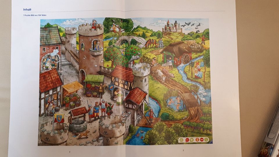 tiptoi Puzzle 104 Teile, neuwertig, Die Ritterburg, 5-8 J. in Riemerling