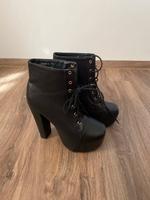 Plateau Highheels Absatzschuhe Stiefelette Kunstleder Gr.38 Bayern - Bad Staffelstein Vorschau